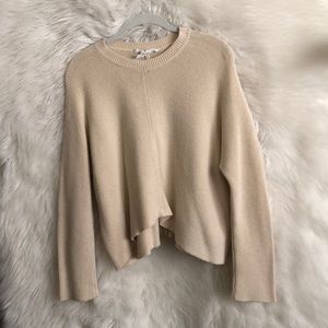 BCBGeneration Tan Cropped Knit Sweater